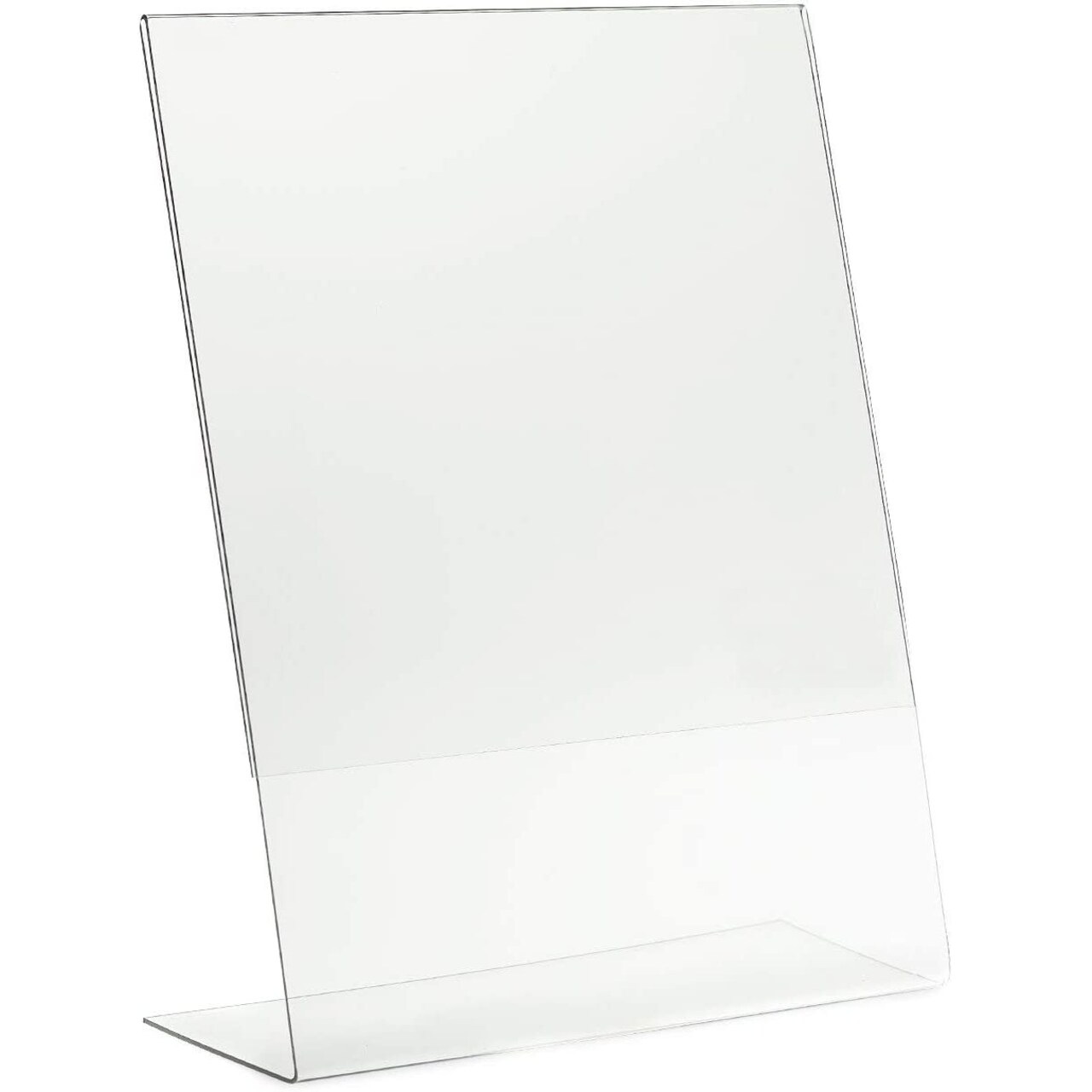 AdirOffice 5" x 7" Clear Slanted Side Loading Tabletop Acrylic Sign Holder 36 Pack
